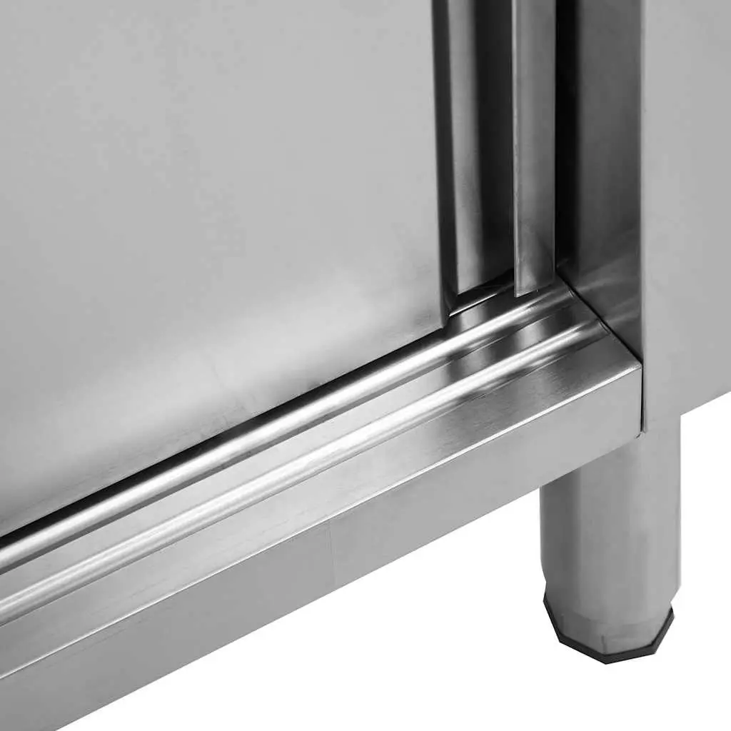 Stainless Steel Work Table for Commercial Kitchen 100x50x95-97cm