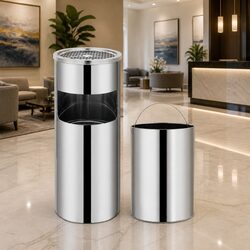 Specifications for 30L Silver Stainless Steel Waste Bin