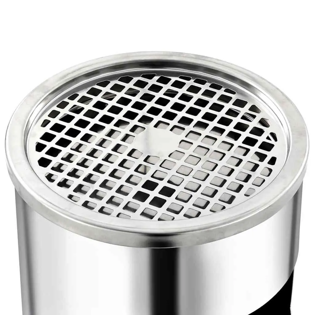 30L Silver Stainless Steel Waste Bin