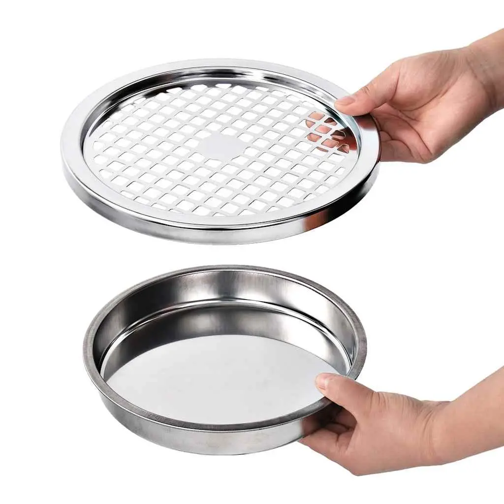 30L Grey Steel Ashtray Dustbin with Removable Inner Barrel