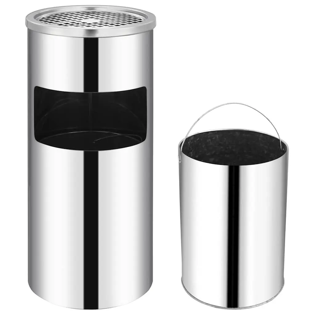 26L Wall Ashtray Dustbin Made of Heavy Gauge Stainless Steel