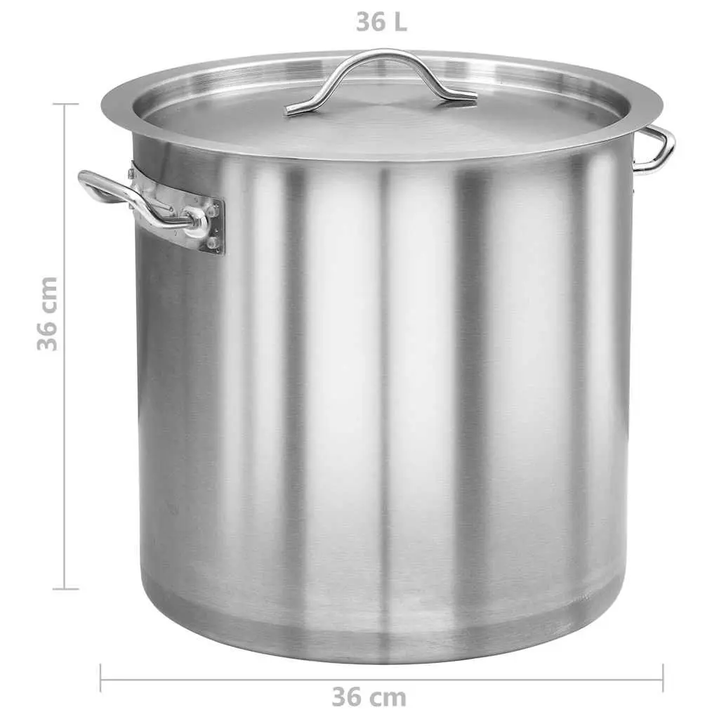 Stock Pot Kitchen 35L Stainless Steel Large Cookware
