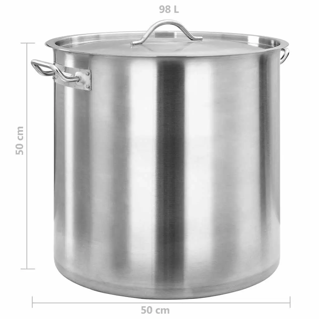 Professional Kitchen Stock Pot 50x50cm Stainless Steel