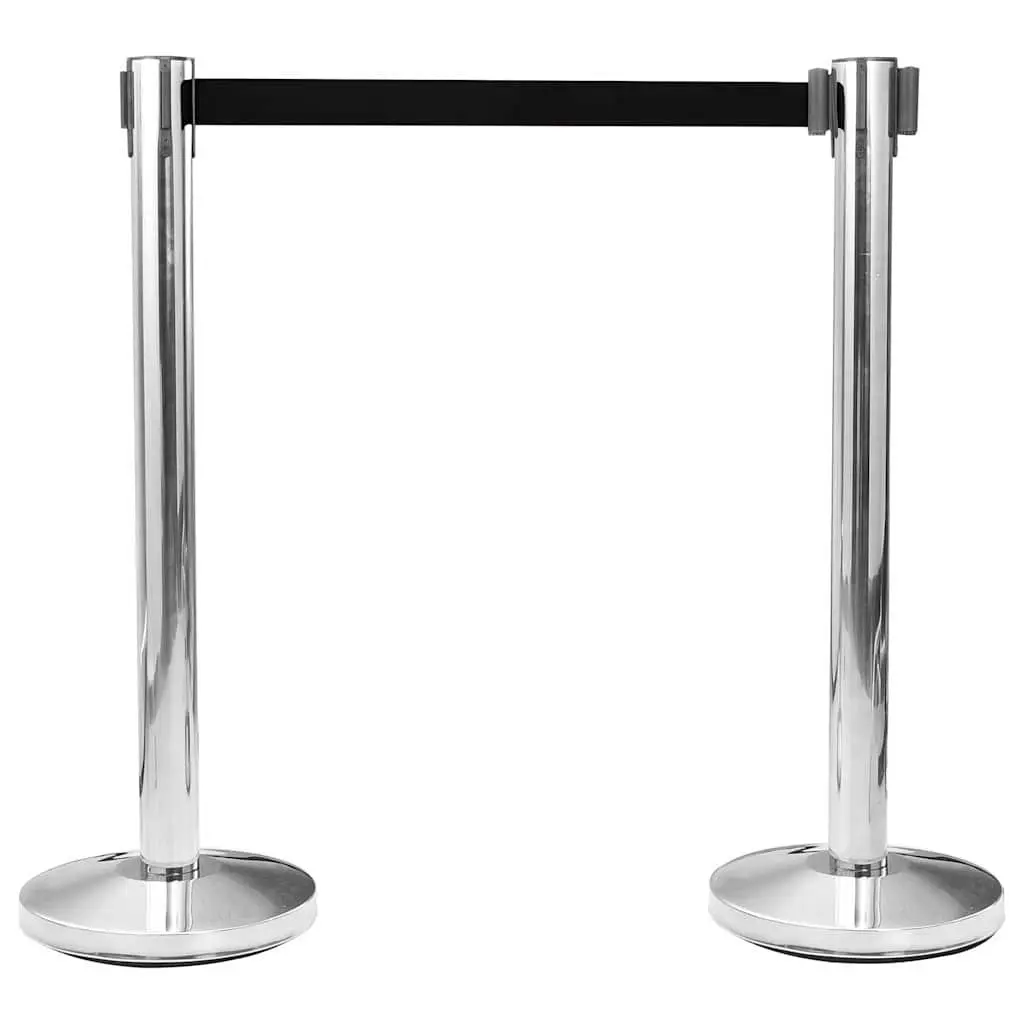 200cm Black Retractable Belt Barrier for Crowd Safety