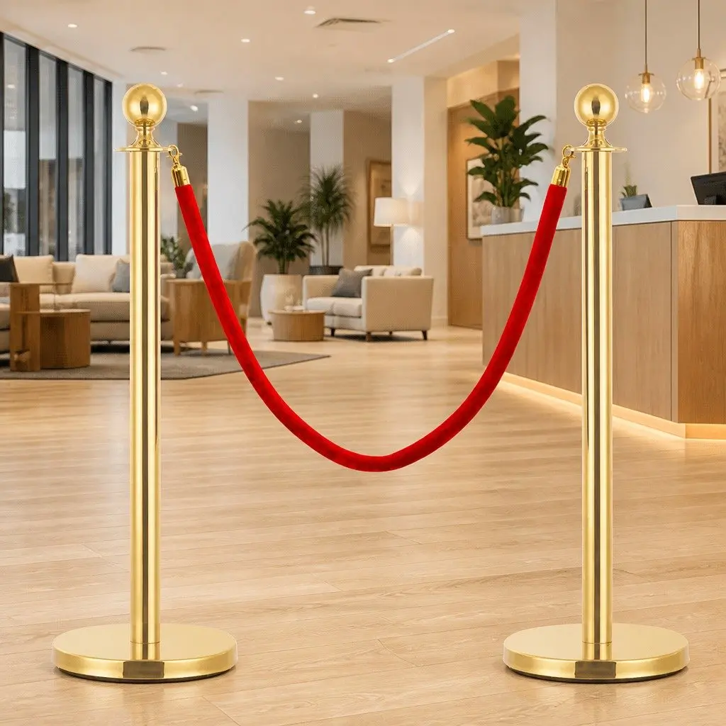 Red Velvet Stanchion Rope for Queuing