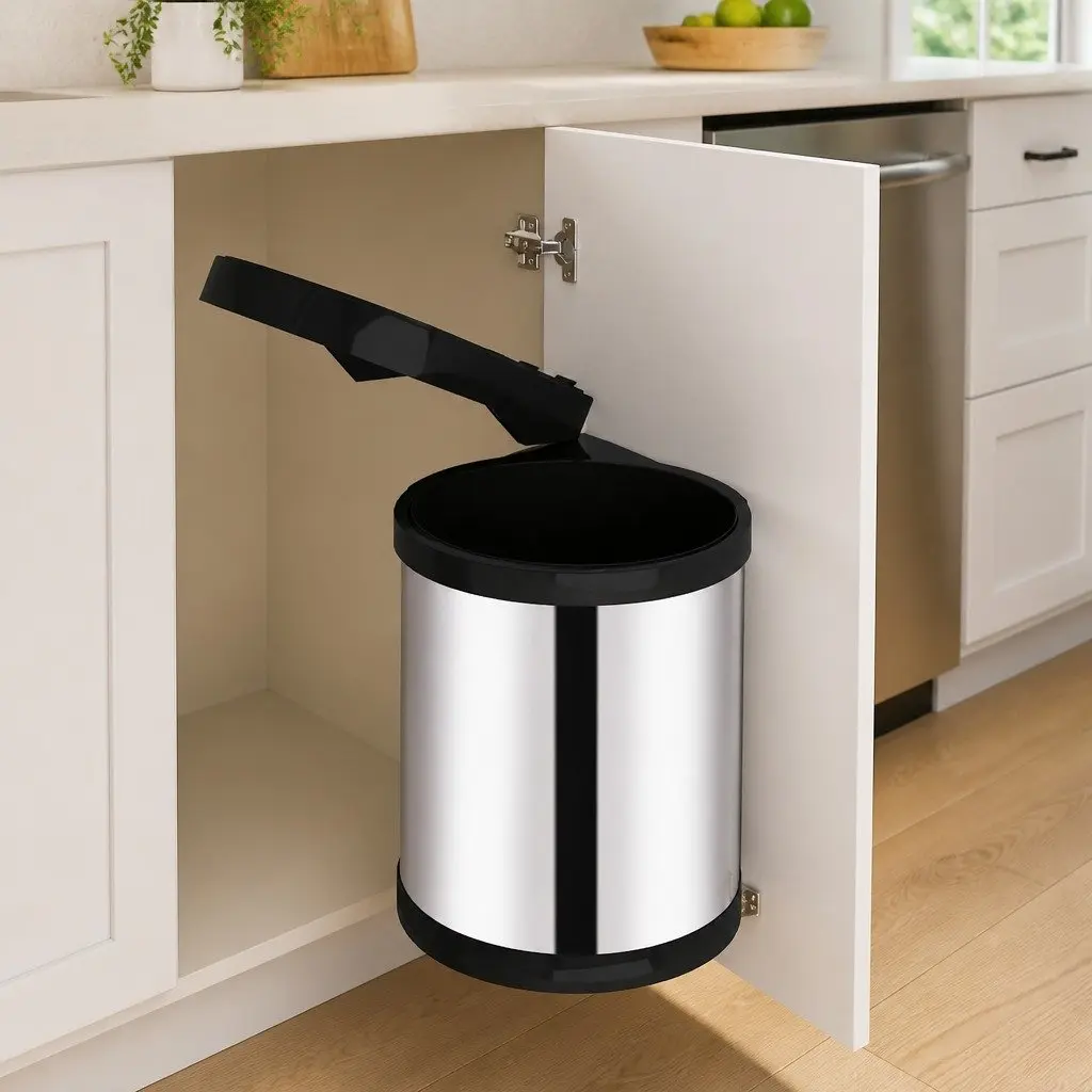 Automatic Lid Kitchen Waste Bin 12L Stainless Steel