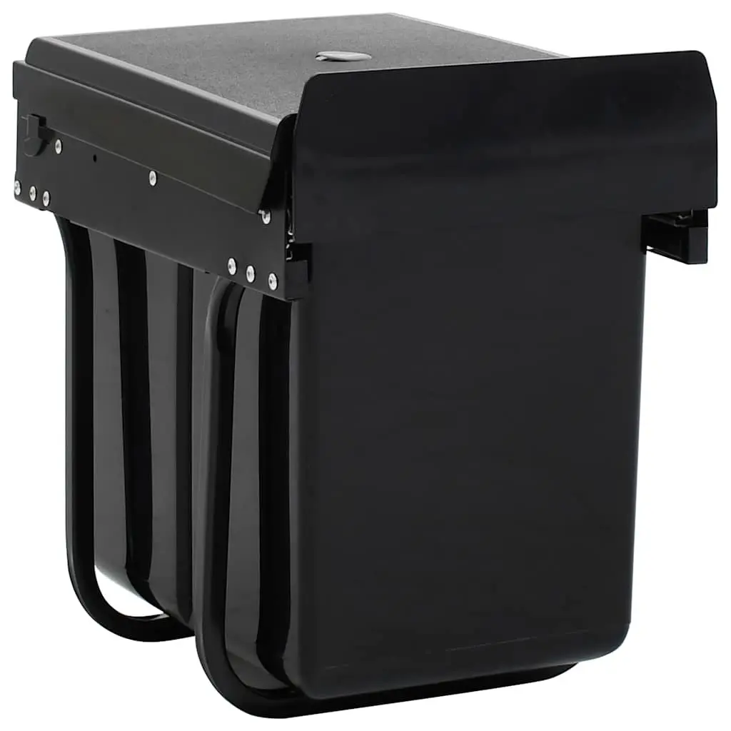 20L Soft-Close Black Kitchen Waste Bin