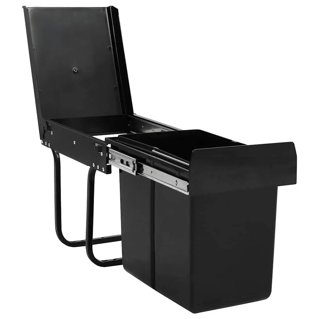 20L Soft-Close Black Kitchen Waste Bin