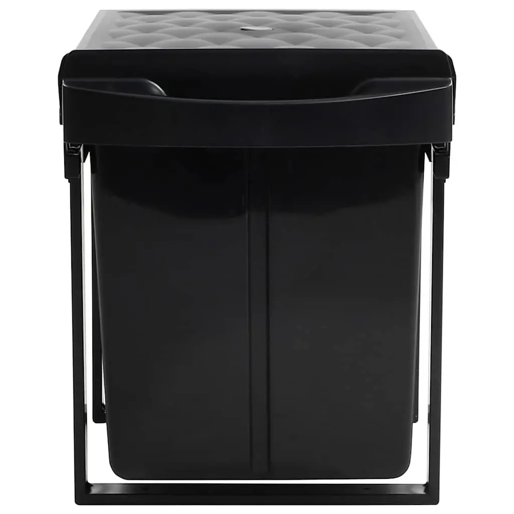 Kitchen Cupboard Pull-out Waste Bin Soft-Close Dustbin Recycling Sorting Black