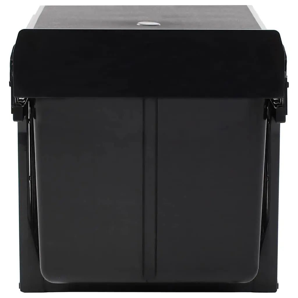 Kitchen Waste Bin Pull-out Dustbin Soft-Close 48L Black Recycling Sorting