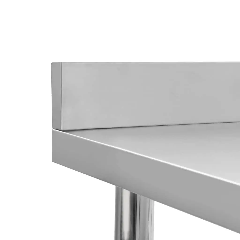 Commercial Kitchen Work Table 100x60x93cm with Backsplash