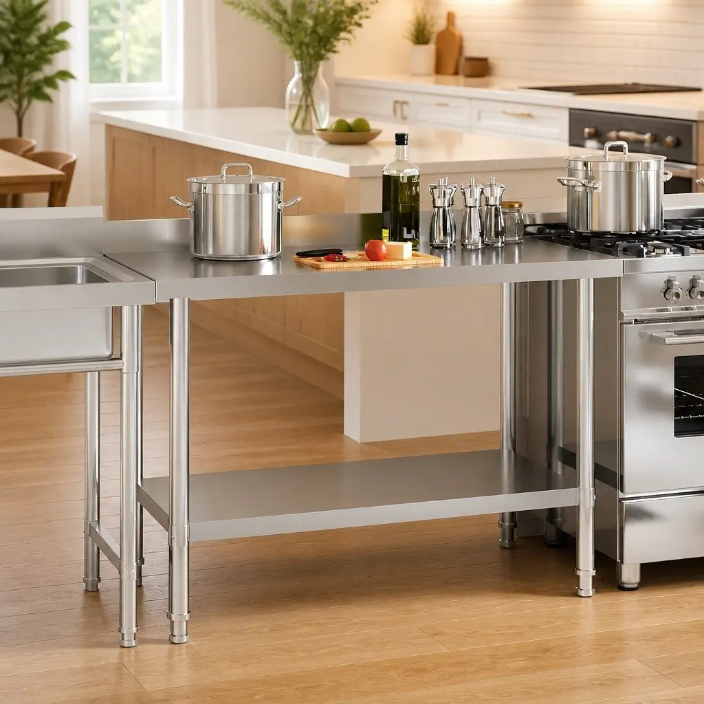 Stainless Steel Kitchen Work Table 120x60x93cm