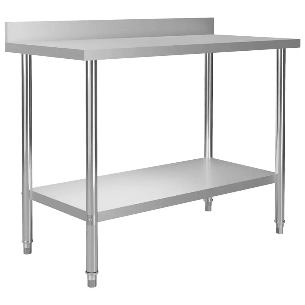 Stainless Steel Kitchen Work Table 120x60x93cm