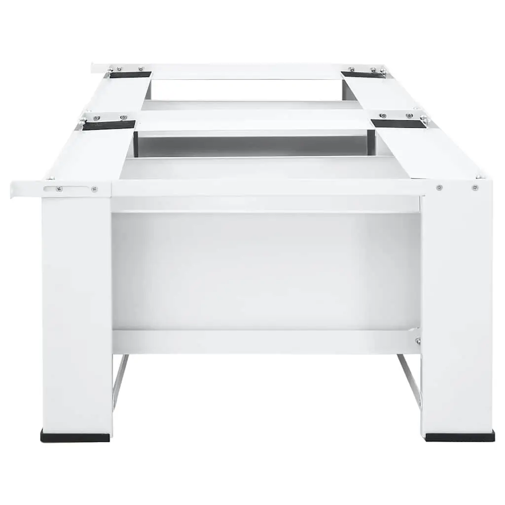 Washer Dryer Pedestal Stand for Laundry Room with Drawers White