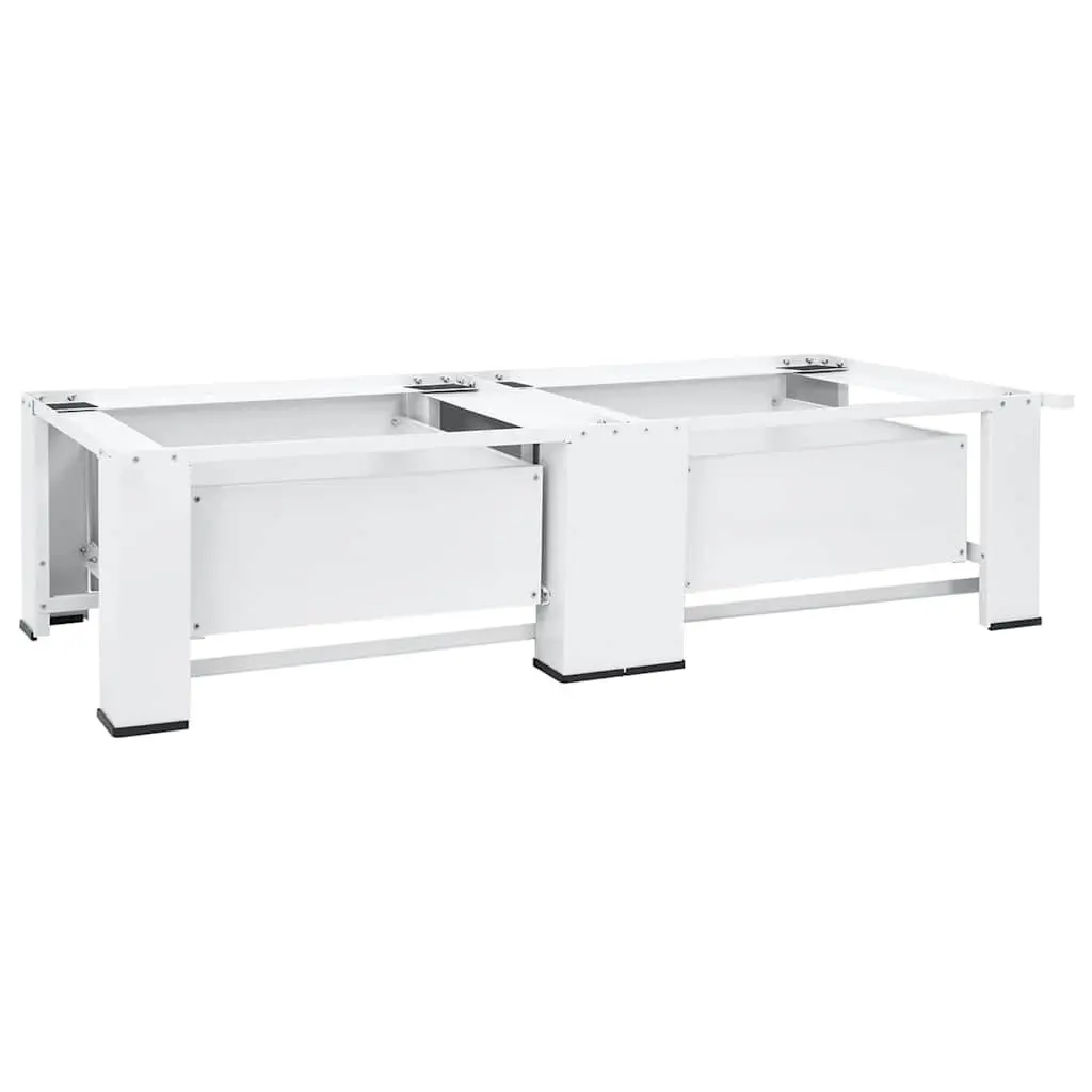Washer Dryer Pedestal Stand for Laundry Room with Drawers White