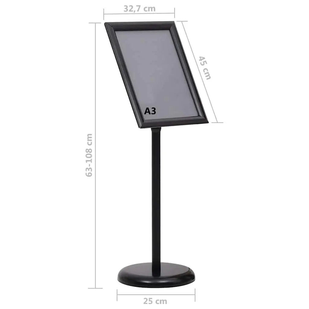 Floor Display Stand for A3 Graphics with Aluminium Frame