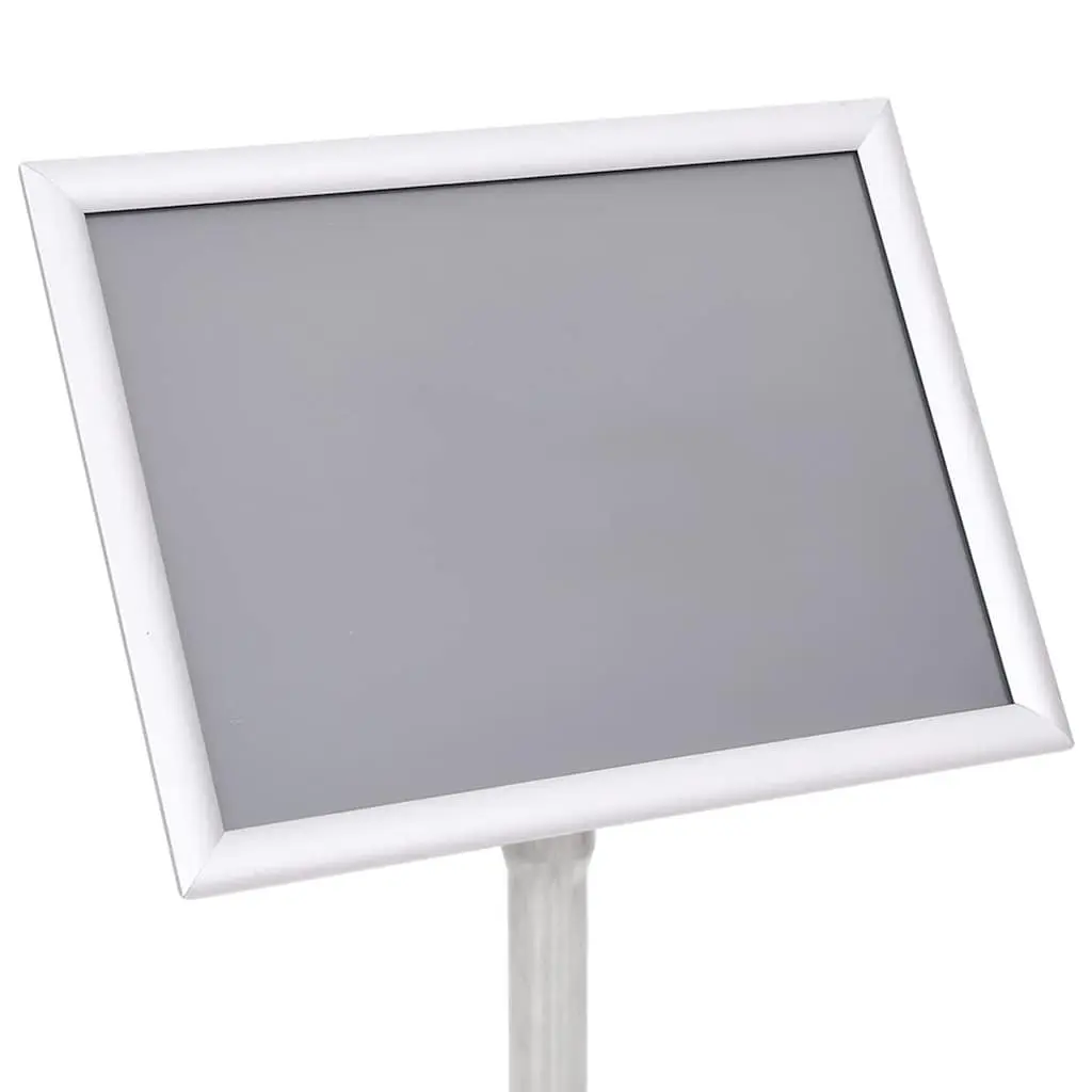 A4 Pedestal Poster Stand Silver Floor Display Stand Retail Presentation Sign