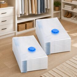Vacuum Storage Bags Set of 20, 60x40cm Transparent Plastic