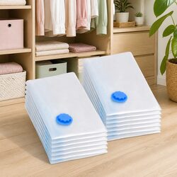 Vacuum Storage Bags Clothing Organiser 80x60 cm Transparent Reusable Travel Home