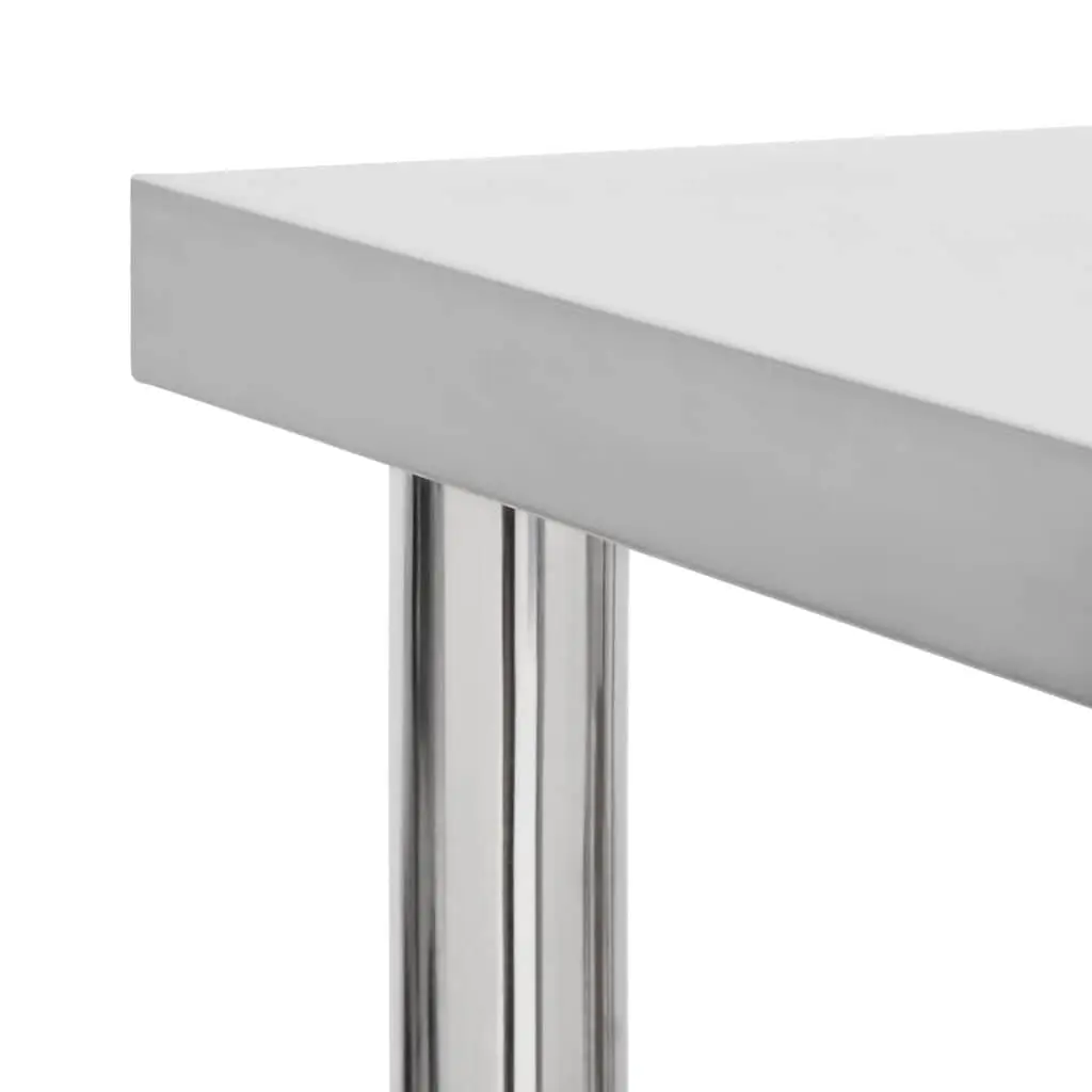 Commercial Kitchen Work Table for Food Prep Stainless Steel 60 x 60 x 85 cm