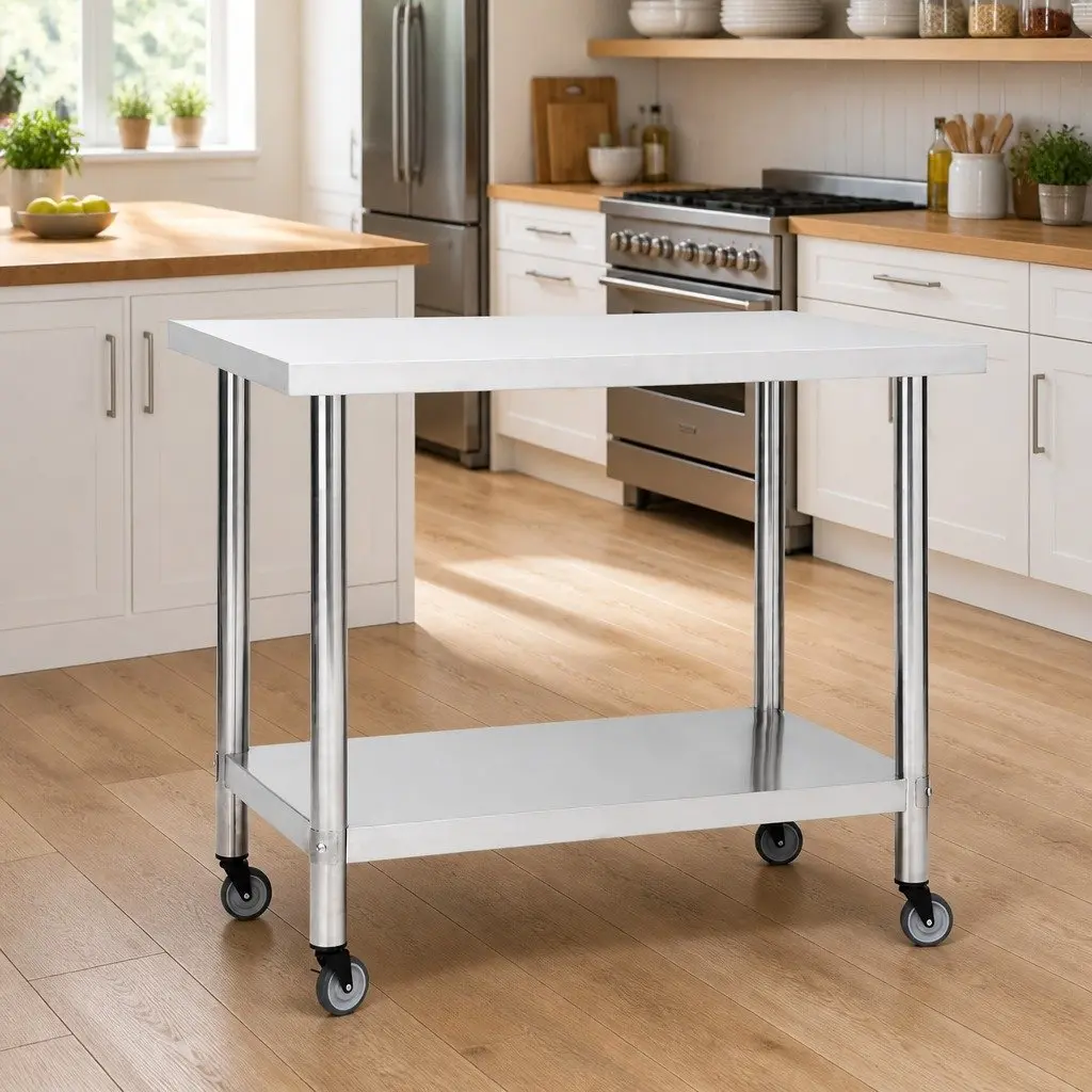 Mobile Work Table for Food Service