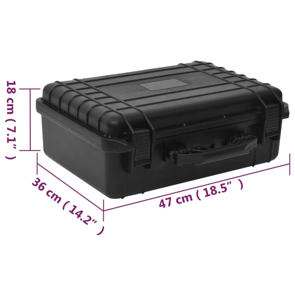 Camera Equipment Storage Case for Travel Black 47 x 36 x 18 cm