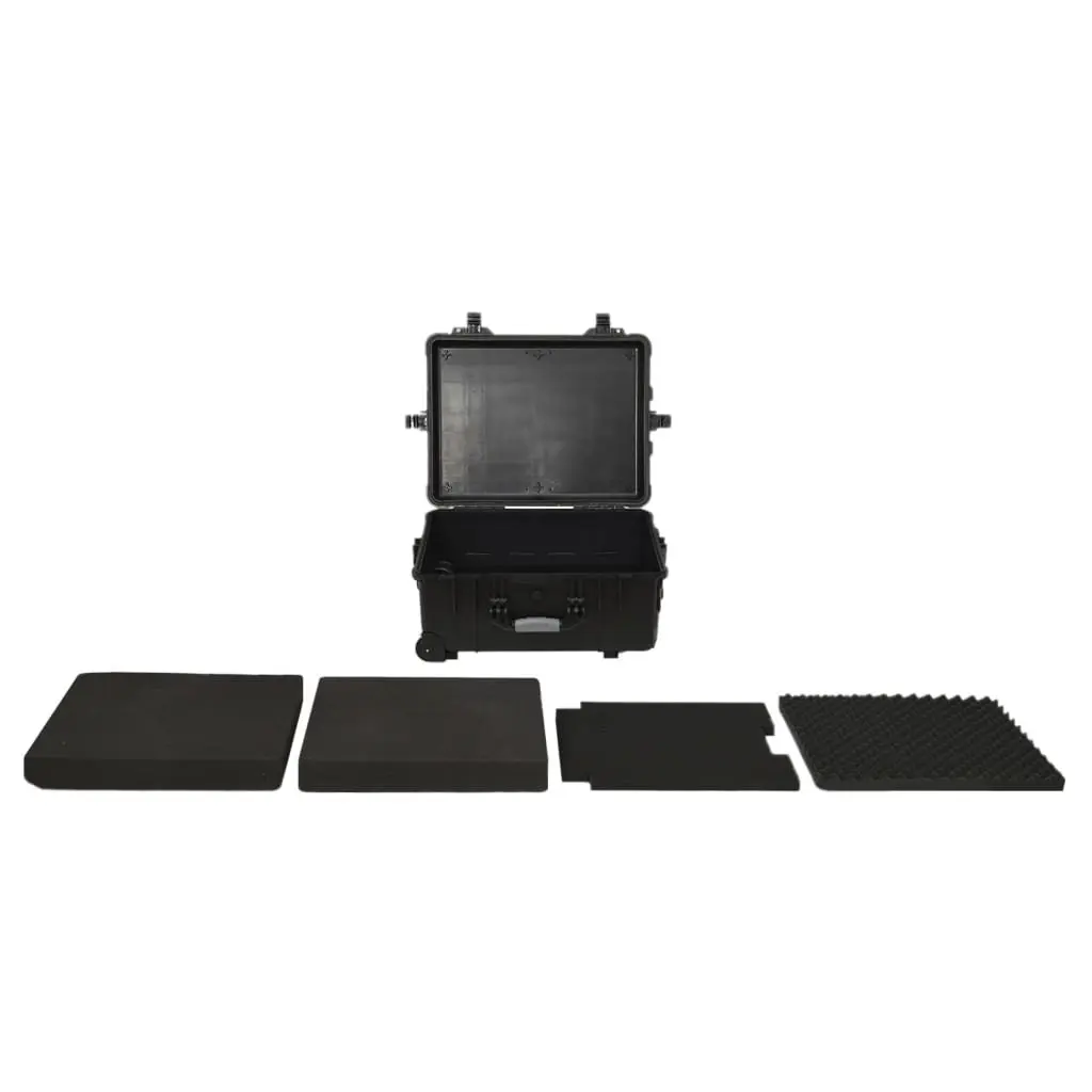 Wheeled Flight Case Black 58x45x27 cm Hard Case Protective Transport Luggage
