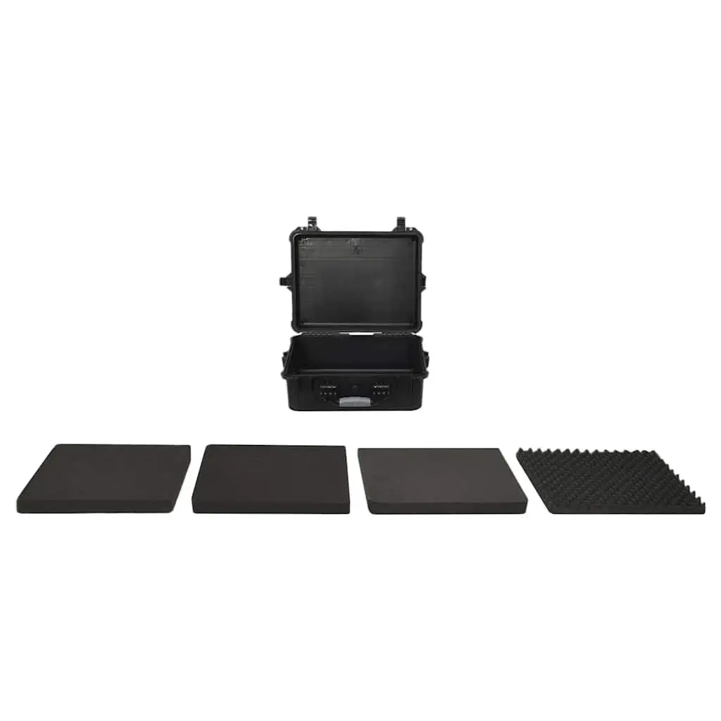 Flight Case for Camera Equipment Travel 55x43x21cm Hard Shell Black