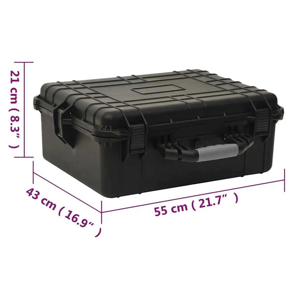 Flight Case for Camera Equipment Travel 55x43x21cm Hard Shell Black