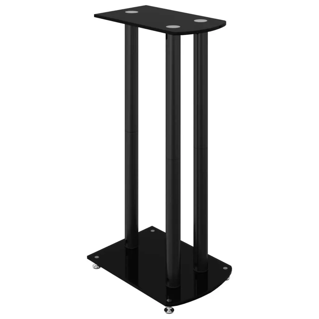 Black 3 Pillar Speaker Stands Pair
