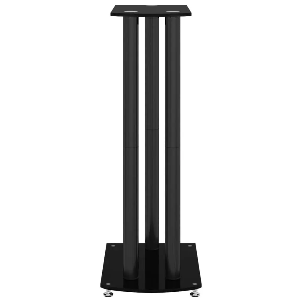 Black 3 Pillar Speaker Stands Pair