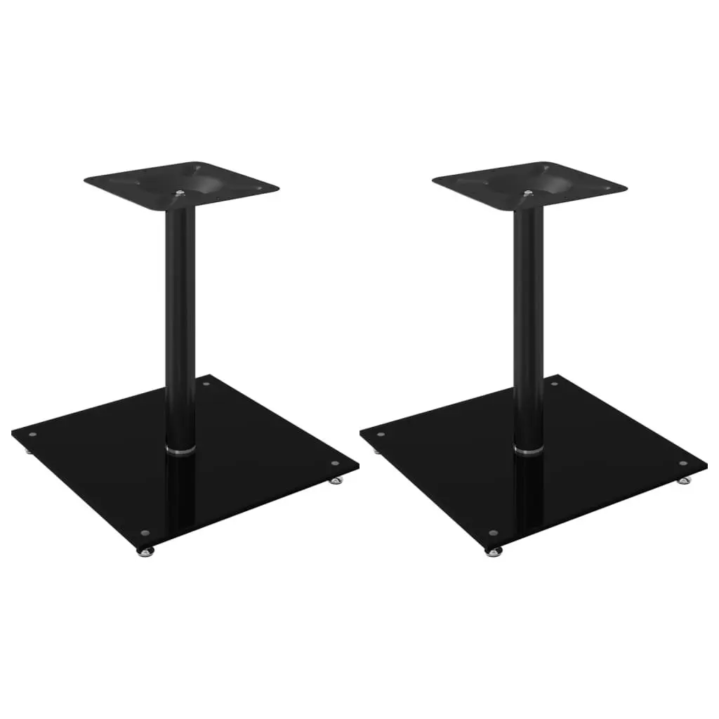 Black Tempered Glass Speaker Stands