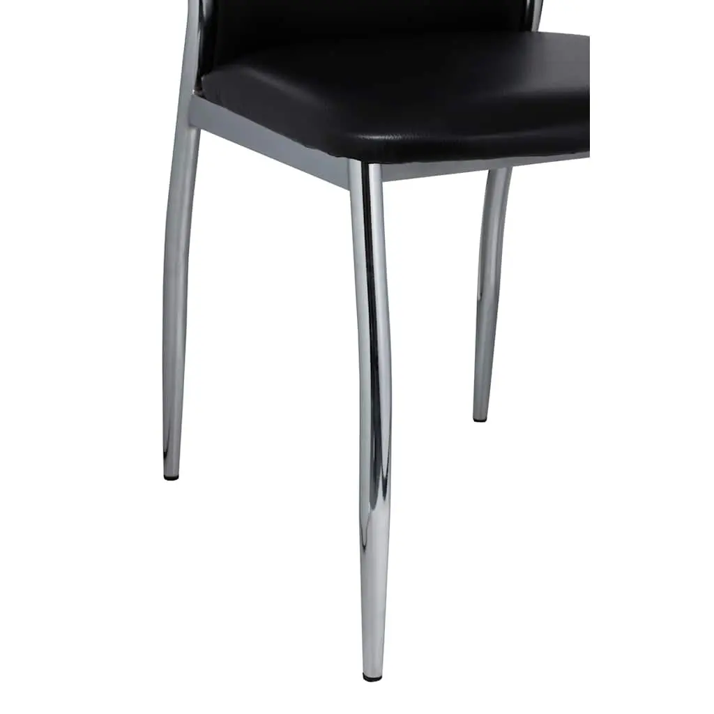 Dining Chairs Kitchen 2 Piece Black Synthetic Leather Ergonomic