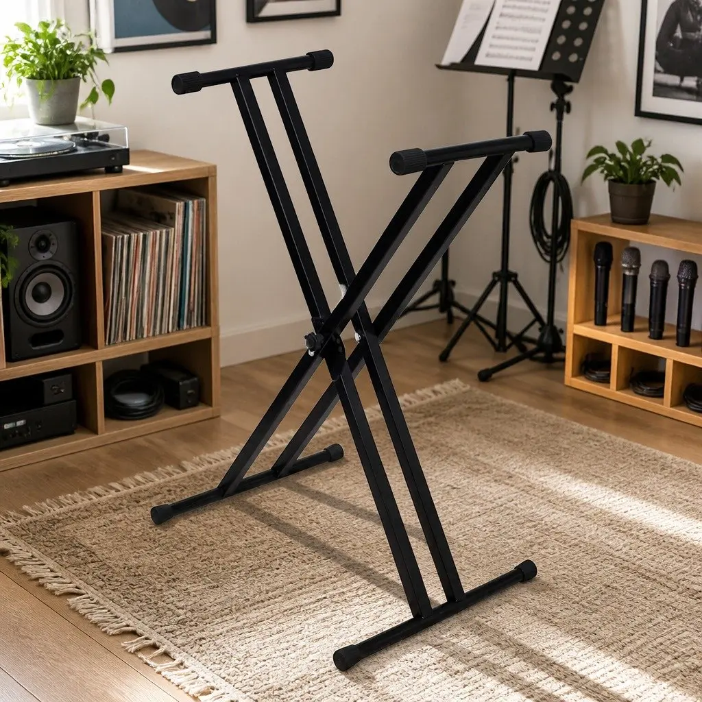 Heavy-Duty Adjustable Keyboard Stand X-Frame