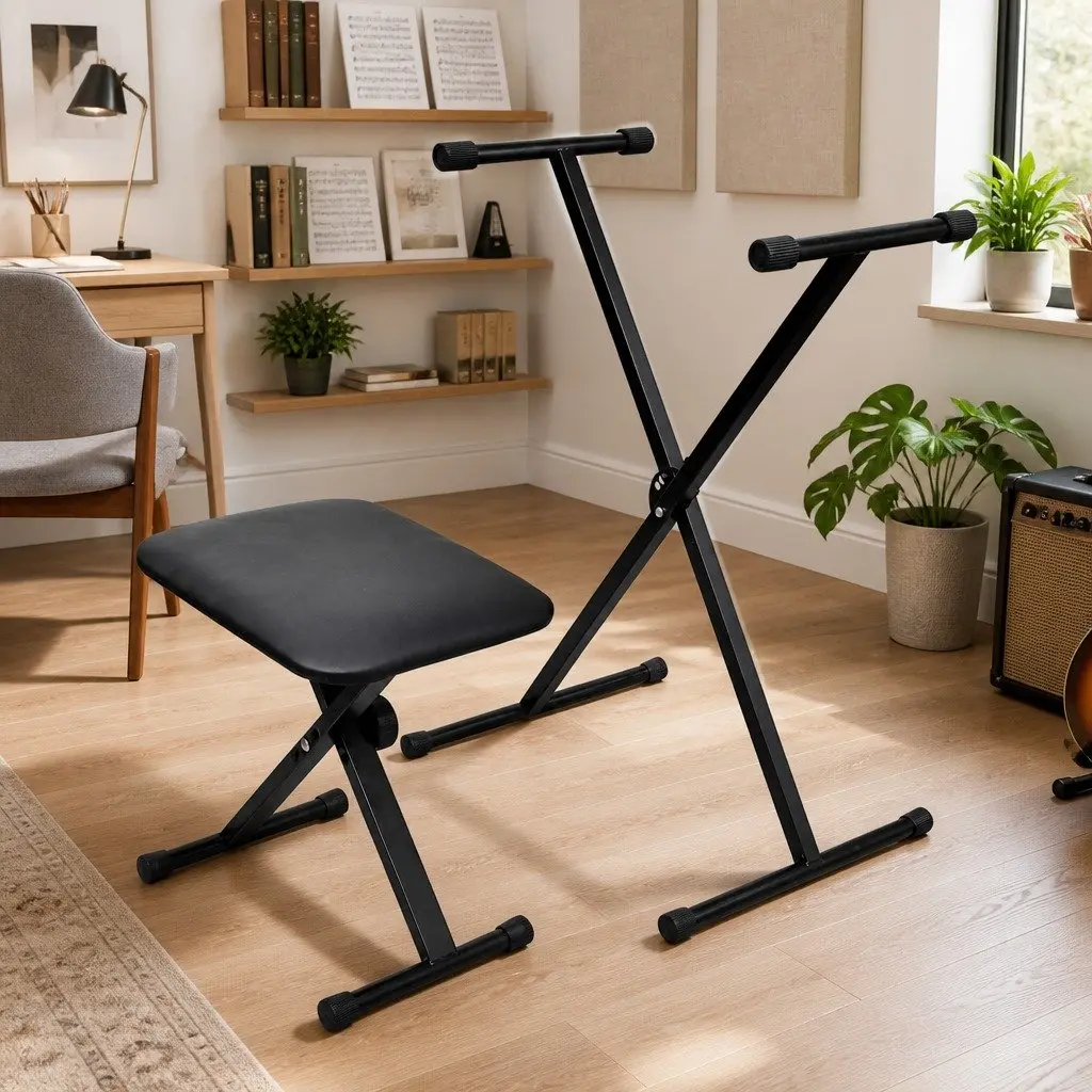 Adjustable Keyboard Stand and Stool