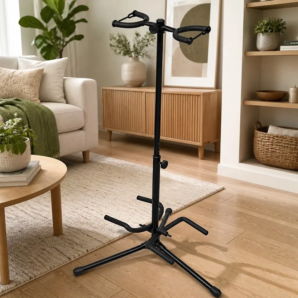 Adjustable Double Guitar Stand