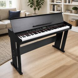 Electronic Piano 88 Keys Digital Keyboard with Music Stand for Beginners