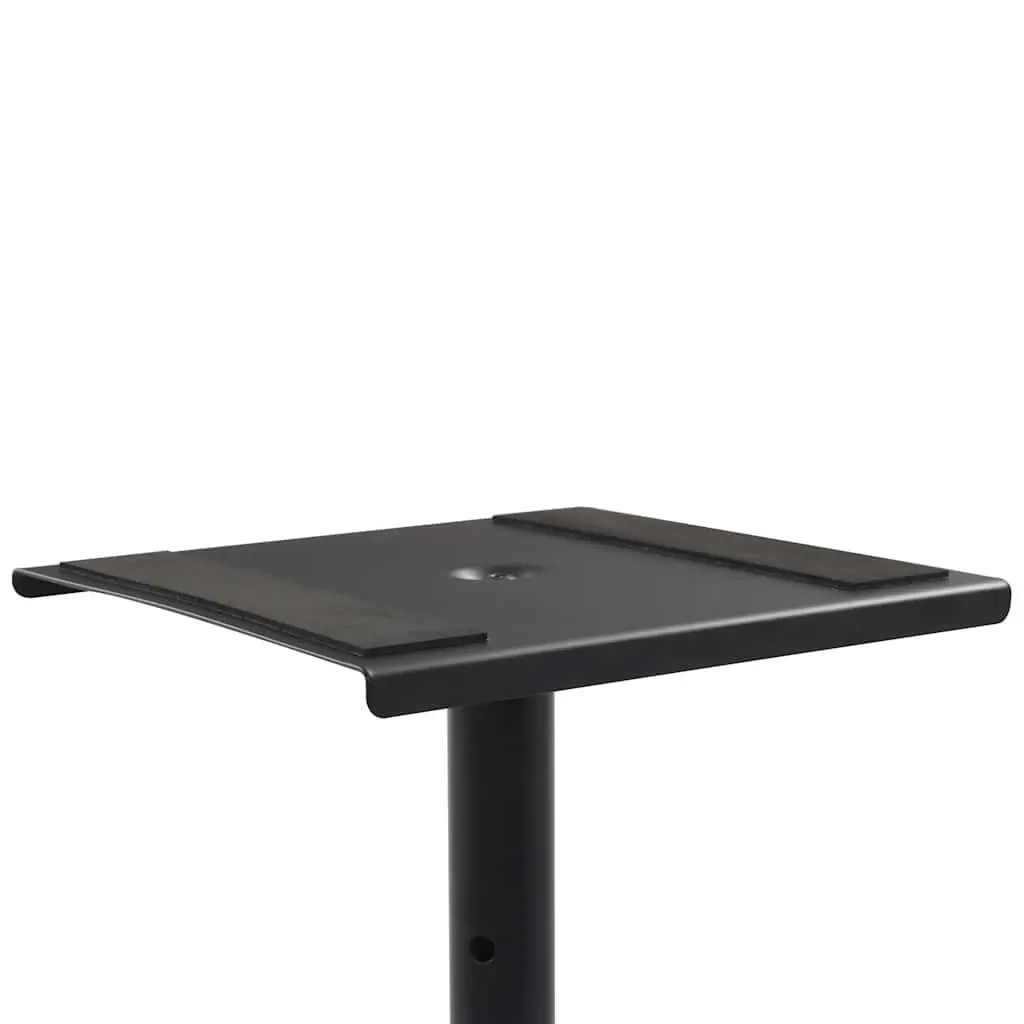 Speaker Stands Studio Monitor 2pcs Black Steel Adjustable Height Triangular Base