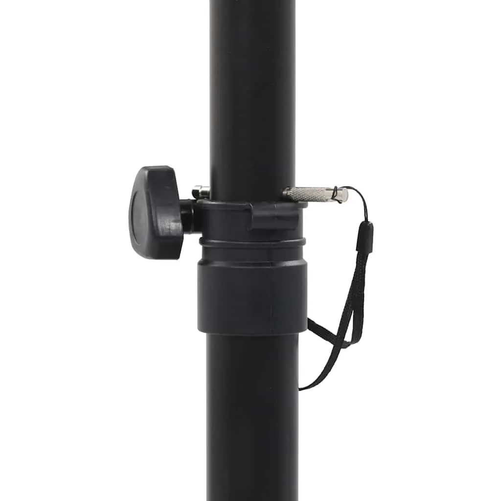Speaker Stands Studio Monitor 2pcs Black Steel Adjustable Height Triangular Base