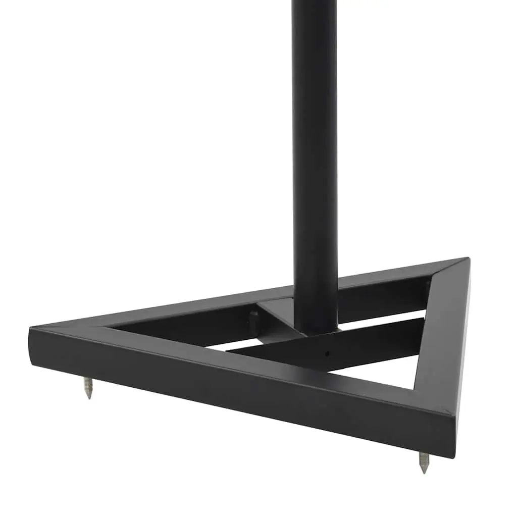 Speaker Stands Studio Monitor 2pcs Black Steel Adjustable Height Triangular Base