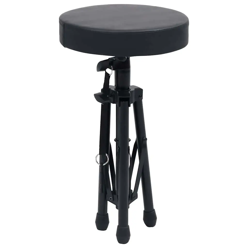 Adjustable Keyboard Stand and Stool Set for Music Black
