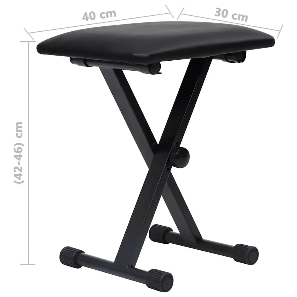 Adjustable Keyboard Stand and Stool Set Foldable Music Performance Practice