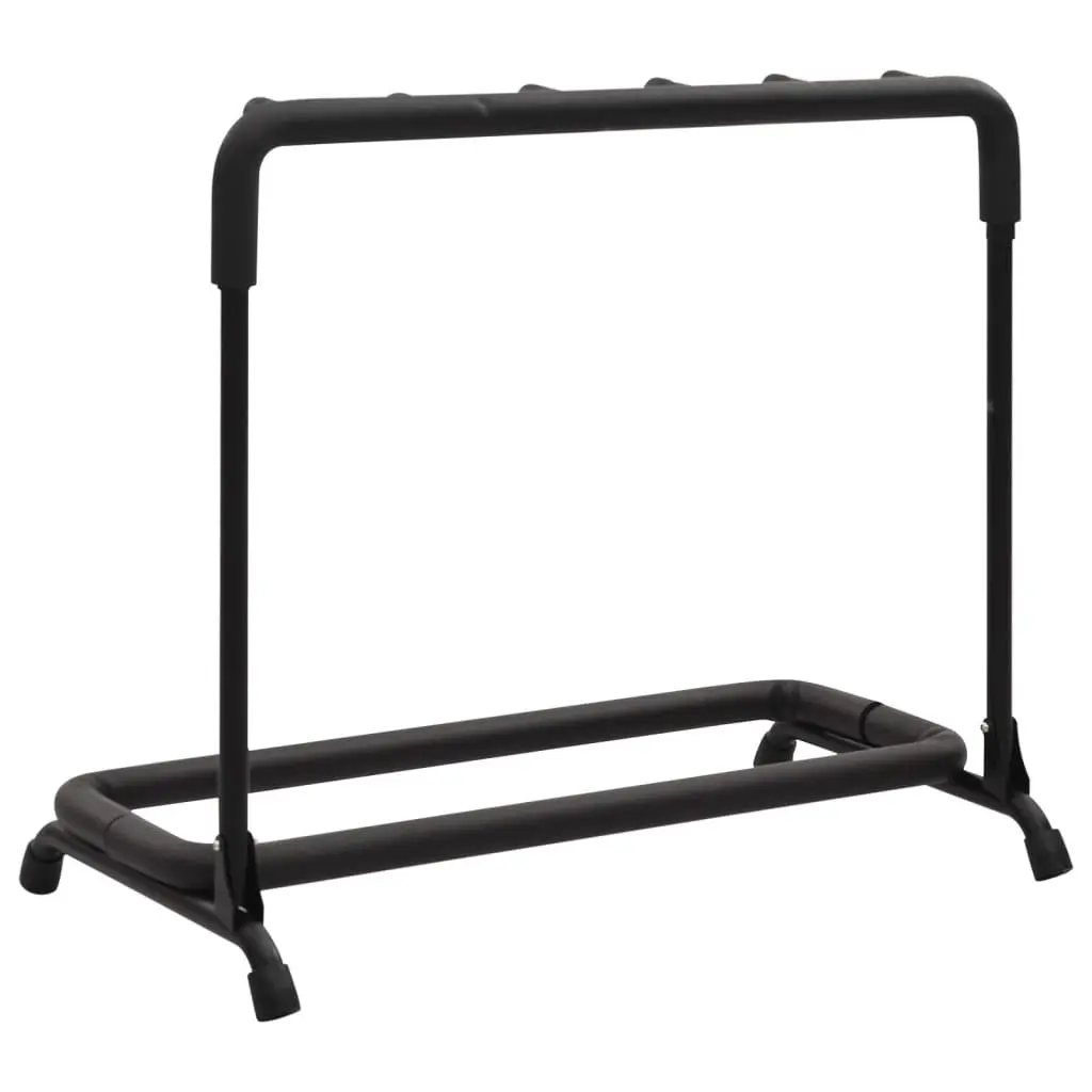 Guitar Stand 5 Section Folding Steel Frame Floor Rack Storage Holder Black