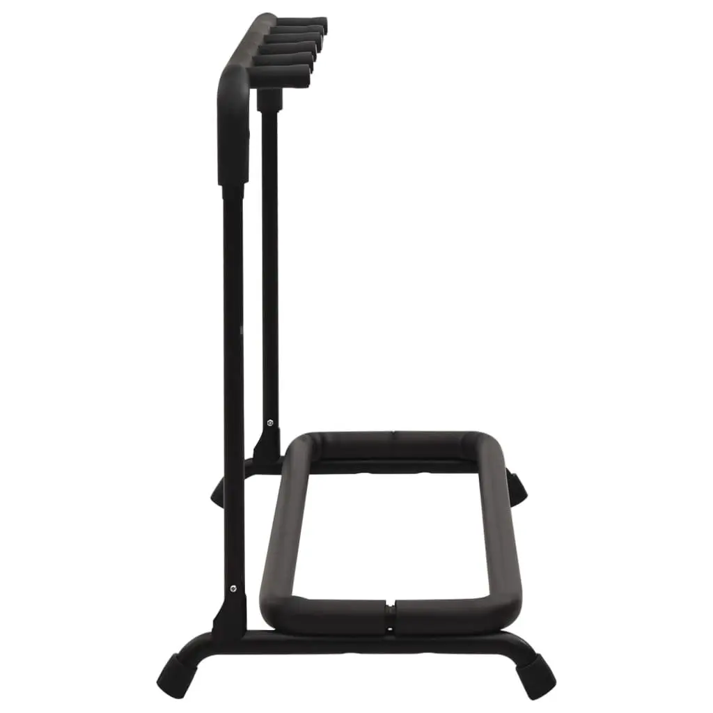 Guitar Stand 5 Section Folding Steel Frame Floor Rack Storage Holder Black