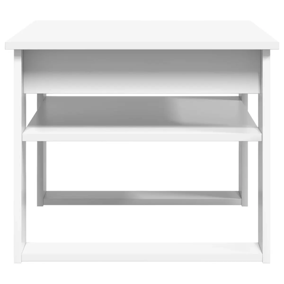 Coffee Table with Storage White Rectangular Modern Living Room Accent Furniture