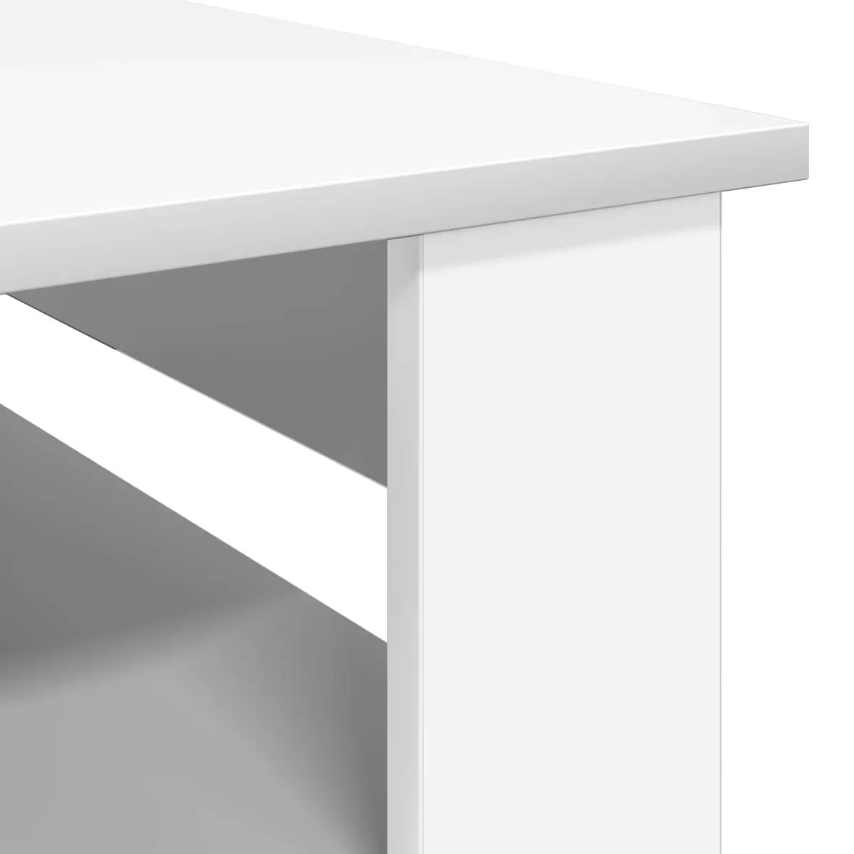 Coffee Table with Storage White Rectangular Modern Living Room Accent Furniture