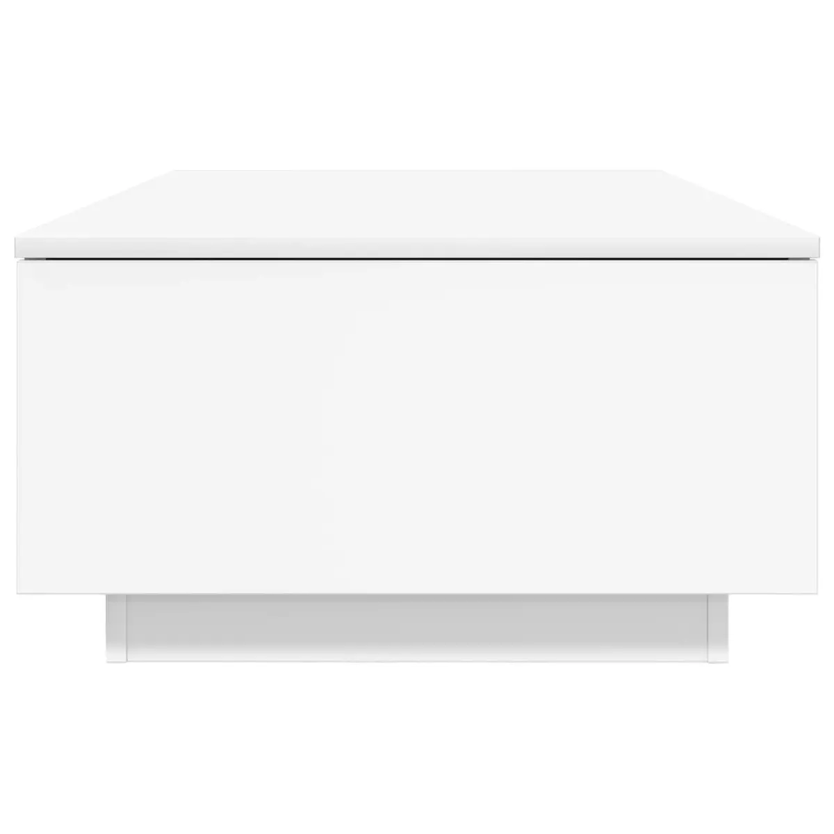 Coffee Table with Drawer White Rectangular Living Room Accent Furniture Storage