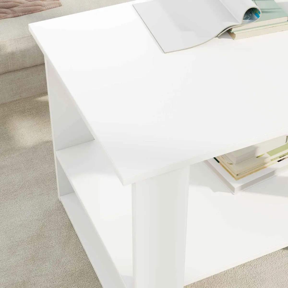 White Coffee Table 72x50x50cm