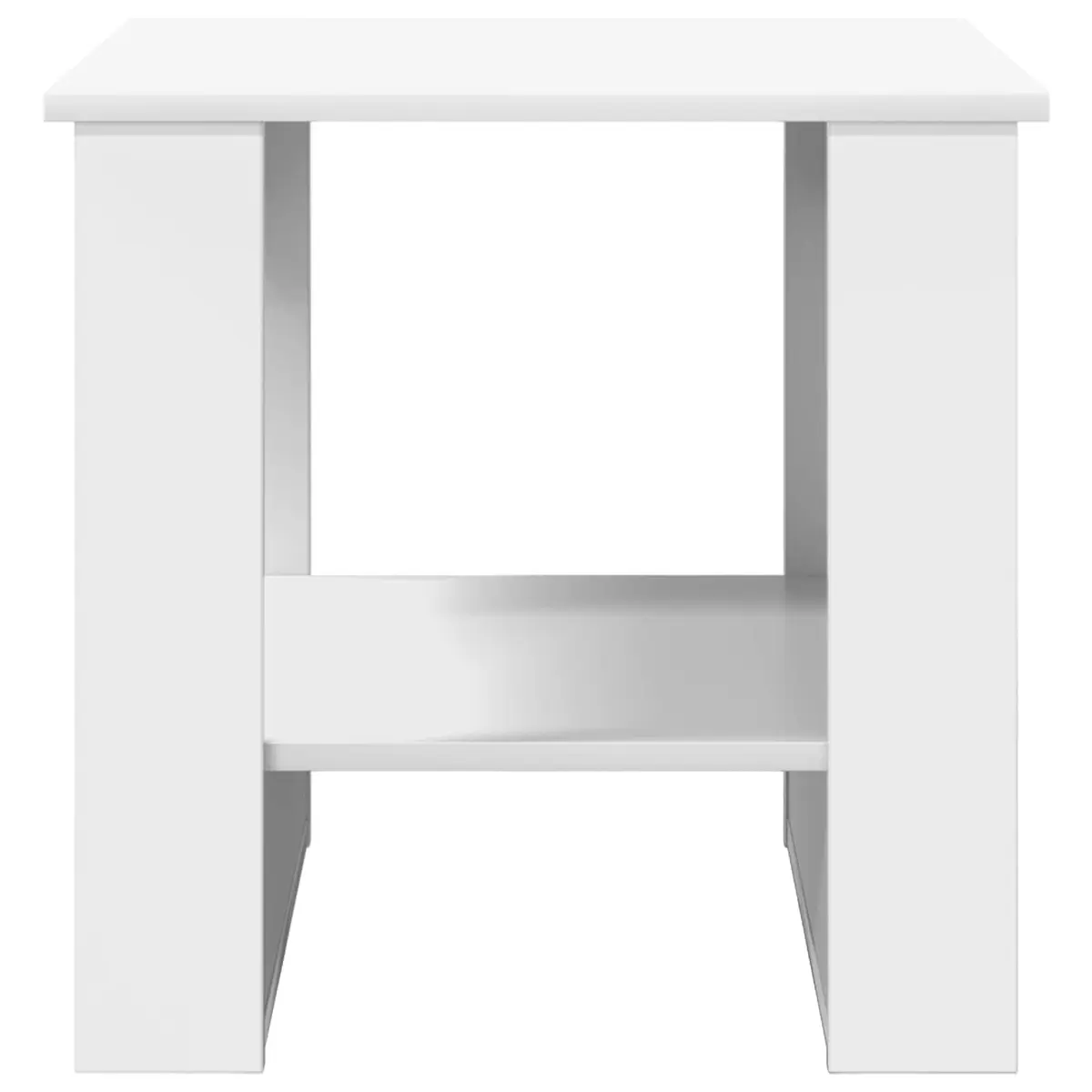 Coffee Table White Rectangular Modern Living Room Accent Engineered Wood