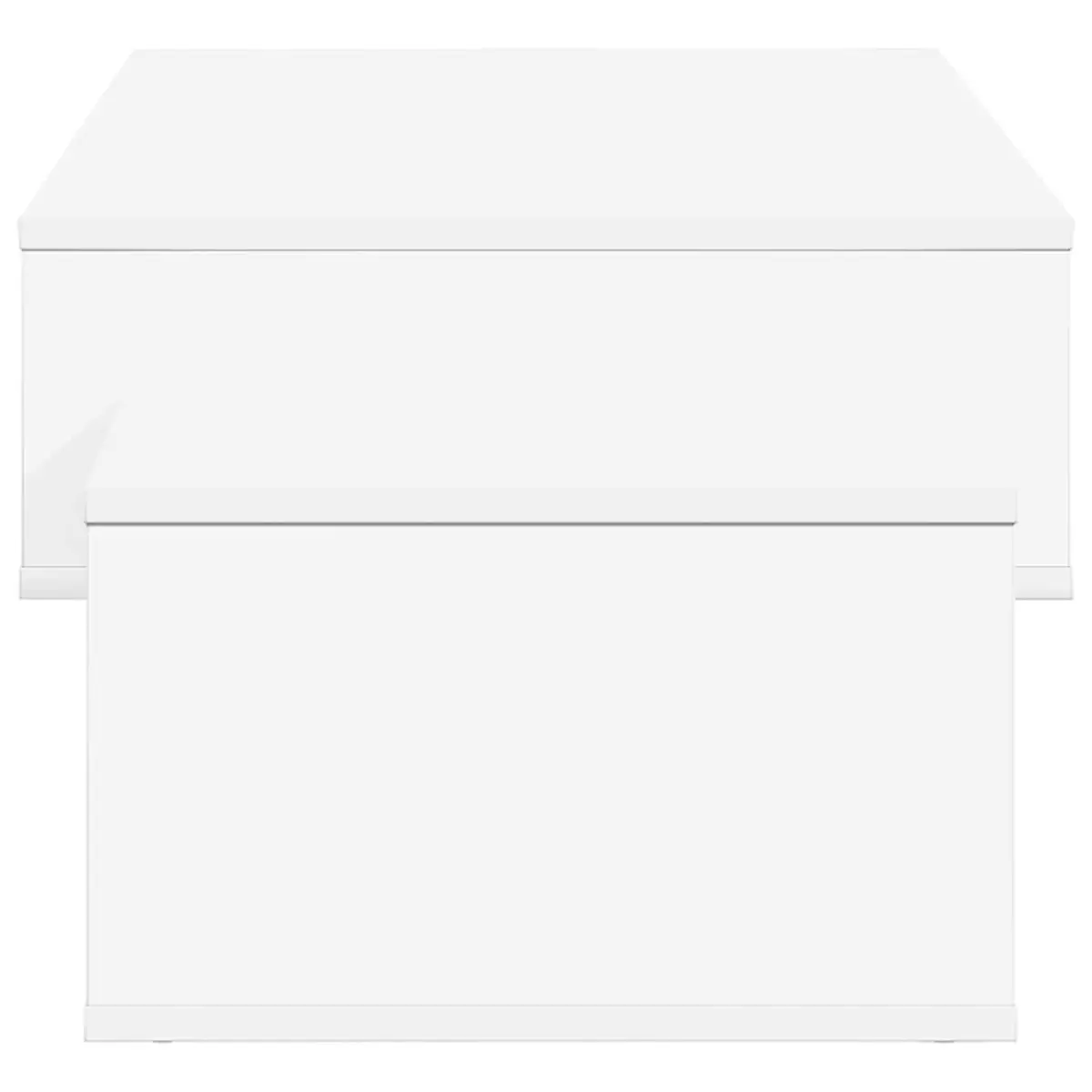White Modern Coffee Table with Storage